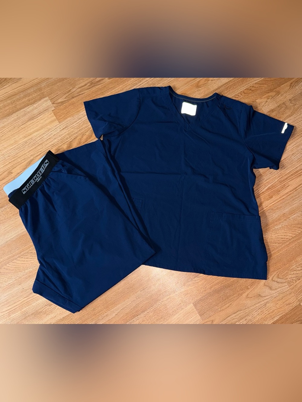 Skechers Women's Navy Scrub Top and Pants Set